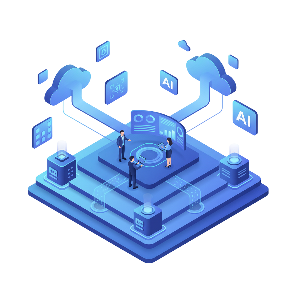 Digital Transformation AI Illustration